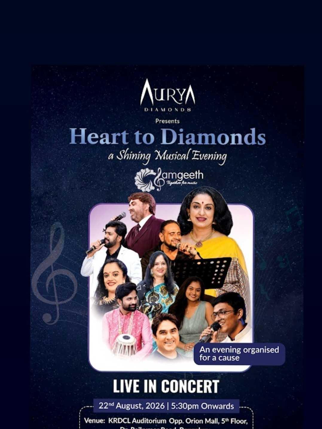 Aurya Diamonds presents Heart to Diamonds - A shining Musical Evening